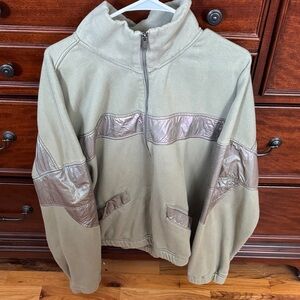 FP Movement by Free People Olive and Silver Top